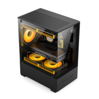 ESGAMING Factory Tempered Glass Computer Tower Case Gaming Atx Pc Case M-ATX ITX Desktop Mid Tower Pc Case With Power Supply