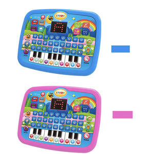 Tableta Educativa <span class=keywords><strong>de</strong></span> Plástico con Luces LED para Niños, Juguete <span class=keywords><strong>de</strong></span> Aprendizaje <span class=keywords><strong>de</strong></span> Alfabetización, Matemáticas y Música, Teclado Electrónico con Pilas AA, Regalo <span class=keywords><strong>de</strong></span> Cumpleaños y Navidad - Product Image 2