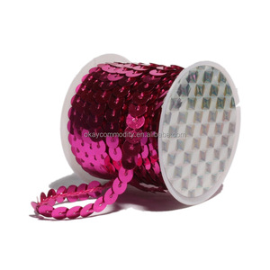 Okay phẳng 6mm spangle phẳng Sequins paillette TRIM chuỗi Sequins Ribbon kim loại sáng bóng TRIM may chuỗi cho nàng tiên cá hàng thủ công - Product Image 3