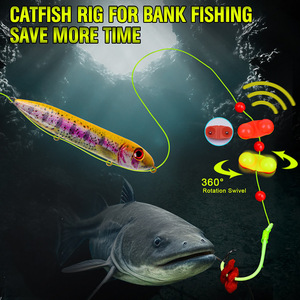 Lot <span class=keywords><strong>de</strong></span> 5 leurres flottants pour poisson-chat 8/0 10/0 avec perles flottantes, hameçons prêts à l'emploi pour eau douce et eau salée - Product Image 6
