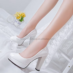 Spring and Autumn Womens Shoes, Thick <b>Heels</b>, Single , Nude High , Nightclubs, Bridesmaid , Wedding Trend - Product Image 2