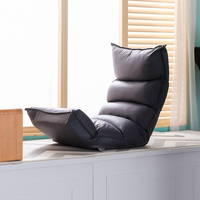 Fauteuil de sol moderne d'extérieur en tissu, inclinable, en forme de L, avec dossier réglable et extensible, design pliable pour salon
