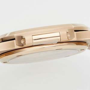 Reloj mecánico Pp Luxury Rose Gold para hombre, correa de cuero de cocodrilo marrón, esfera a rayas marrón oscuro, indicador de fecha, reloj de pulsera clásico - Product Image 4