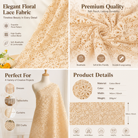 Guipure 100% coton dentelle tissu luxe blanc doux fleur mariée broderie dentelle haute qualité français Voile fleur dentelle