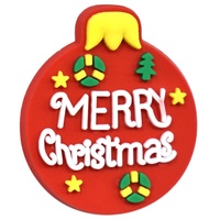 Perles focales de noël stylo à bille accessoires perlés dessin animé Silicone PVC amovible perles en vrac en gros