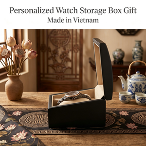 Vietnam Single Slot Travel <b>Watch</b> Storage Box <b>Watch</b> Holder Gift for Him Custom Engraved <b>Watch</b> Storage <b>Case</b> - Product Image 2