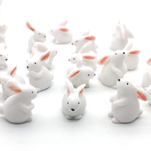 Mini <span class=keywords><strong>animaux</strong></span> miniatures <span class=keywords><strong>en</strong></span> <span class=keywords><strong>verre</strong></span> <span class=keywords><strong>soufflé</strong></span>, figurines de lapin faites à la main, artisanat de terrarium, accessoires d'ornement, écologiques - Product Image 3