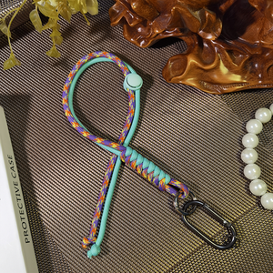 Kreative kurze 46cm gewebte hängende Seil Handy <span class=keywords><strong>Lanyard</strong></span> Telefon Fall Schlüssel ring Hals riemen Mobile Kette Produkt kategorie - Product Image 1