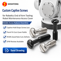 Vis captive en acier au carbone sur mesure, tête cylindrique fendue, oxyde noir nickelé, pour couvercles de maintenance de robots