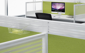 Mesa de Trabajo modular moderna para 6 personas, muebles de oficina, escritorio, cubículo, particiones, marco de acero - Product Image 3