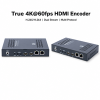 Codificador de Video HDMI 4K 60fps H.265/H.264, Codificador de Transmisión en Vivo Compatible con RTMP/RTSP/HTTP/UDP para Radiodifusión