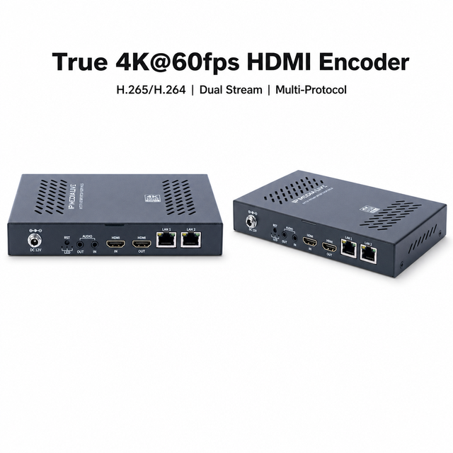 4K 60fps HDMI Video Encoder H.265/H.264, Live Streaming Encoder Support RTMP/RTSP/HTTP/UDP for Broadcasting
