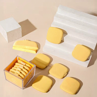 Éponge de Maquillage Carrée Professionnelle Douce pour Applicateur Cosmétique, Outil de Fond de Teint Combiné, Écologique, Fournisseur de Logos Personnalisés