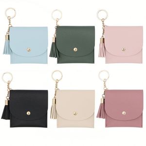 6 Colors PU Leather Coins Pocket Waterproof Card Wallet Lightweight <b>Purse</b> for Women Girls Gift - Product Image 1