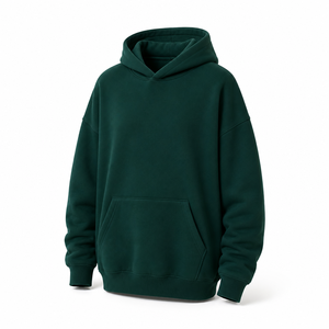 Sweat à capuche unisexe surdimensionné en polaire 400g, personnalisé avec impression DTG, brodé, ultra-épais – Tendance Hiver - Product Image 4
