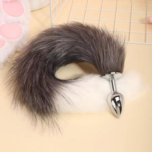 Juguete Sexual SM, Tapón Anal Impermeable y Ecológico, Cola de Zorro de Piel Sintética Multicolor, Accesorio Sexual para Adultos, Coqueteo y Entrenamiento - Product Image 4