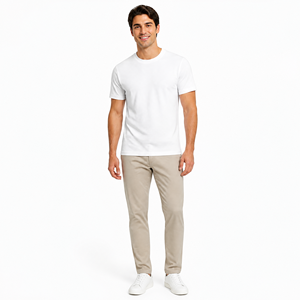 Solid Blank Knitted Crew Neck T-<b>Shirt</b> 100% Polyester Short Sleeve Breathable OEM Custom Logo <b>Silk</b> Screen Printing Unisex <b>Men</b> - Product Image 2