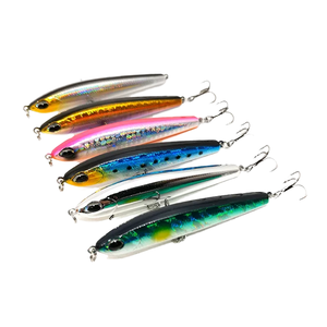 17.5G 10cm nổi nhựa bút chì mồi Topwater đi bộ Chó 3D swimbait móc Popper cho thuyền đại dương đánh cá mục tiêu loài cá chép - Product Image 4
