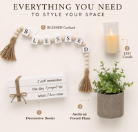 6 livres décoratifs pour la décoration intérieure - Ensemble de faux livres style ferme
