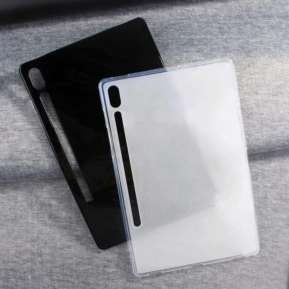 Ốp Lưng Silicon Mềm Màu Đen Trắng Cho Samsung Galaxy Tab S8 Plus Ultra Tablet TPU Ốp Lưng Bảo Vệ Cho Tab S8 +