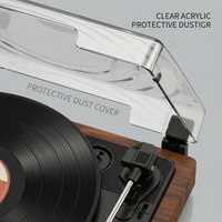 Tourne-disque vinyle sans fil 3 vitesses avec haut-parleurs séparés pour une décoration esthétique du salon – Idéal comme cadeau