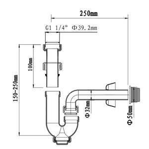 WaiiHO 002 Sistema de Drenaje de Lavabo Empotrado Clásico, Elegante y Moderno para Uso Residencial y Comercial, Compatible con la Mayoría de los Estándares - Product Image 5
