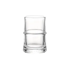 Yeni yaratıcı bambu tasarım 30ml atış cam fabrika toptan çin beyaz şarap bardağı Mini Spirit ers için ruh likörü Tequila Tast