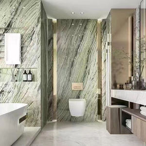 Vente chaude moderne de TMZ Stone dalle de marbre de jade de glace froide verte polie de haute qualité et carrelage ODM OEM à des fins décoratives - Product Image 4