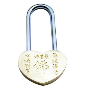 YH1036 Candado <span class=keywords><strong>de</strong></span> Latón Antirrobo con Forma <span class=keywords><strong>de</strong></span> Corazón Grabado, Candado con Forma <span class=keywords><strong>de</strong></span> Corazón para Joyería y Manualidades - Product Image 5