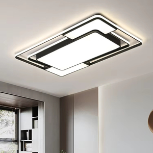 Hiện đại thanh lịch vòng trắng pha lê LED đèn cho phòng khách đơn giản steppless mờ với điều khiển từ xa cơ sở nhôm - Product Image 1