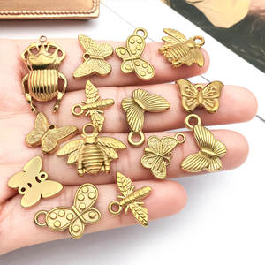 Pendentifs et breloques de luxe en acier inoxydable 316L plaqué or 14k 18k, anti-ternissement, pour la fabrication de bijoux (colliers, bracelets, breloques insectes) - Product Image 4