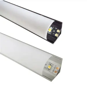 Großhandel 10mm aluminium profile-Fabrik preis V-Form 16x16mm 10mm 45 90-Grad-Eck-Aluminiumprofil für LED-Licht diffusor