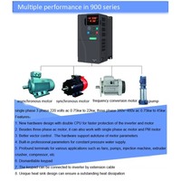 Convertisseur solaire VFD 7,5 kW 10 kVA à pression constante, économiseur d'énergie, contrôleur VSD pour pompe à eau, convertisseur VFD MPPT