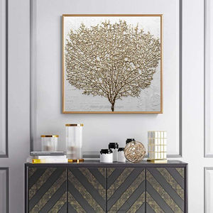 Stile nordico dorato ricco albero immagine luce pittura a olio <span class=keywords><strong>su</strong></span> <span class=keywords><strong>tela</strong></span> <span class=keywords><strong>poster</strong></span> e stampe Cuadros immagini di arte della parete per il soggiorno - Product Image 5