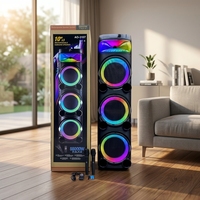 Enceinte Bluetooth 10 pouces 80W avec lumière LED RGB, son stéréo, télécommande, pour home cinéma, fêtes, extérieur, PC, téléphone portable