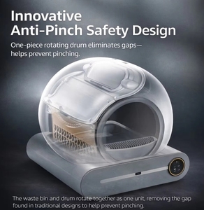 Bac à litière pour chat à nettoyage automatique, grande capacité 65L, anti-éclaboussures, détection intelligente par capteur, nettoyage facile, contrôle des odeurs - Product Image 2