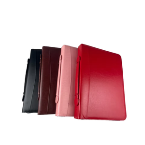 Porte-<span class=keywords><strong>documents</strong></span> A4 en cuir PU imprimé UV de haute qualité, ensemble de classeurs <span class=keywords><strong>administratifs</strong></span> à 4 trous, fonction fermeture éclair, fonction feuilles mobiles - Product Image 2