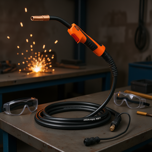 Pistola de soldadura Mig de 250 amperios, cable de 15 pies para diámetro de alambre de 0,035 0,045, herramienta de soldadura de alto rendimiento - Product Image 2