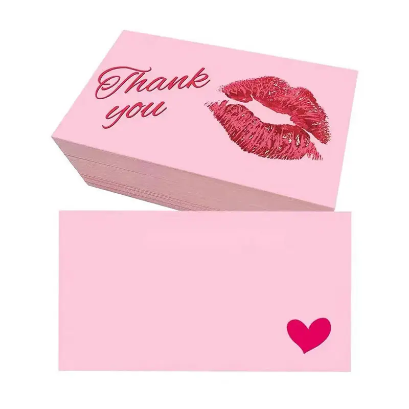 Tối giản màu hồng kinh doanh bưu kiện trang sức chèn thẻ bán buôn mua sắm Cảm ơn bạn thẻ cho đơn đặt hàng của bạn