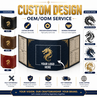 Tablero de Juego de Rol Personalizable de 4 Paneles, Accesorios para Juegos de Mesa RPG, Pantalla para el Maestro del Juego, para Jugar Juegos de Cartas