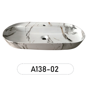 Lavabo in Ceramica Bianca da Appoggio Senza Troppopieno, Lavandino Artistico per Bagno Moderno e Minimalista - Product Image 3