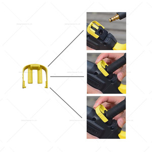 Pince de fixation jaune de remplacement compatible avec les nettoyeurs haute pression <span class=keywords><strong>Karcher</strong></span> <span class=keywords><strong>K2</strong></span>, K3, K7 # Accessoires de fixation à déclenchement rapide 5.037-333.0 - Product Image 4