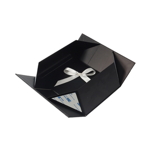 कस्टम डीलक्स काले चुंबकीय क्लैमशेल सील कठोर बक्से तह जूते उपहार बॉक्स के लिए कार्डबोर्ड - Product Image 3