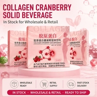 Poudre Protéinée Composée de Collagène et de Canneberge 90g Végétalienne 30 Sachets Peptides à Petites Molécules Complément de Beauté pour Femmes