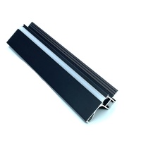 Poignée de tiroir dissimulée en alliage d'aluminium durable pour armoire de cuisine, éclairage LED intégré, blanc, argent, noir