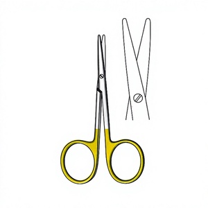 Mini-ciseaux Metzenbaum 9 cm (3-1/2 pouces) droits en carbure de tungstène doré TC, ciseaux chirurgicaux en acier inoxydable de précision - Product Image 1