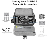 Sac à bandoulière pour DJI Lito X1/NEO 2/ Mini 5 Pro/4/3 Pro/Mini 4k Fly More Combo, Sac de transport pour DJI NEO/Flip Case
