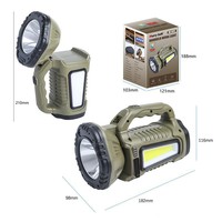 Lampe de secours solaire portable en ABS, étanche IP44, avec batterie 18650, éclairage longue portée, haute intensité pour extérieur et lutte contre les incendies