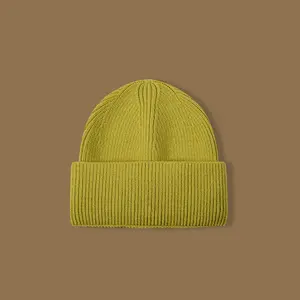 Fashion new style winter soft wholesale custom pure color acrylic beanie knit hats suppliers for men women