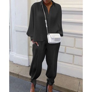 Women's <b>Sexy</b> Knitted Hand-crocheted Fringed Asymmetric Top and Pants Fashion Casual 2-piece <b>Set</b> Fashion - Product Image 1